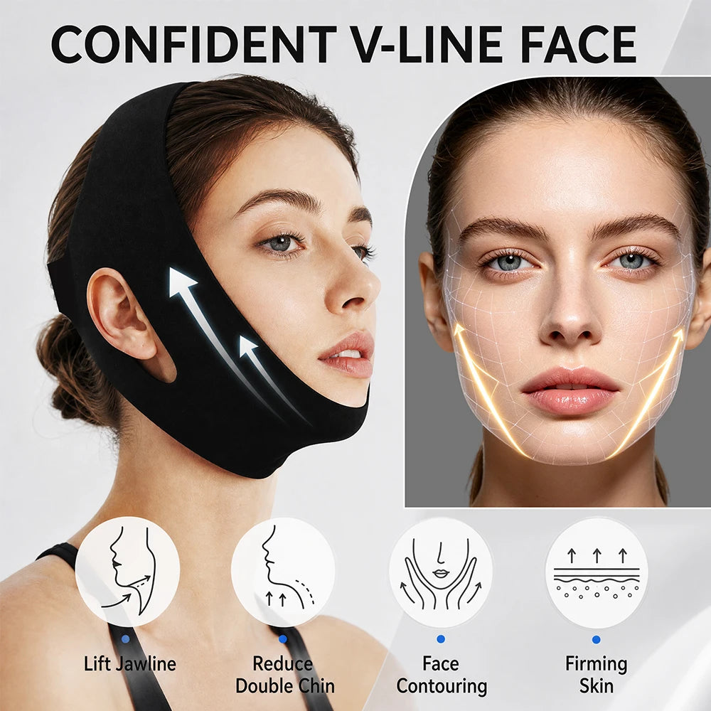 Hot and Cold V-Line Face Lifting Bandage for Jaw Relief and Firming - 5