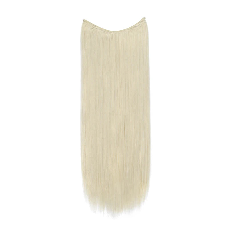 24-Inch Invisible Fishing Line Hair Extensions for Instant Length
