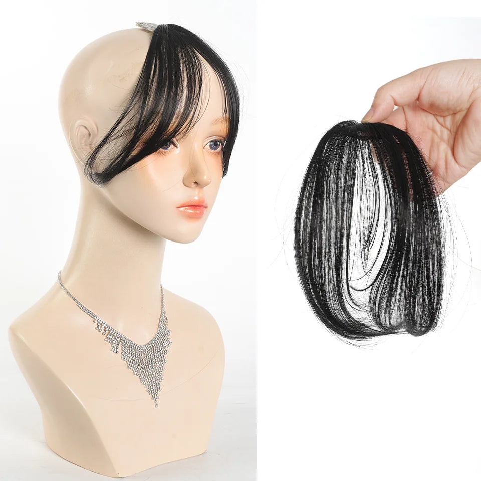 Clip-In Synthetic Hair Bangs for Women with Natural Side Fringes - 8