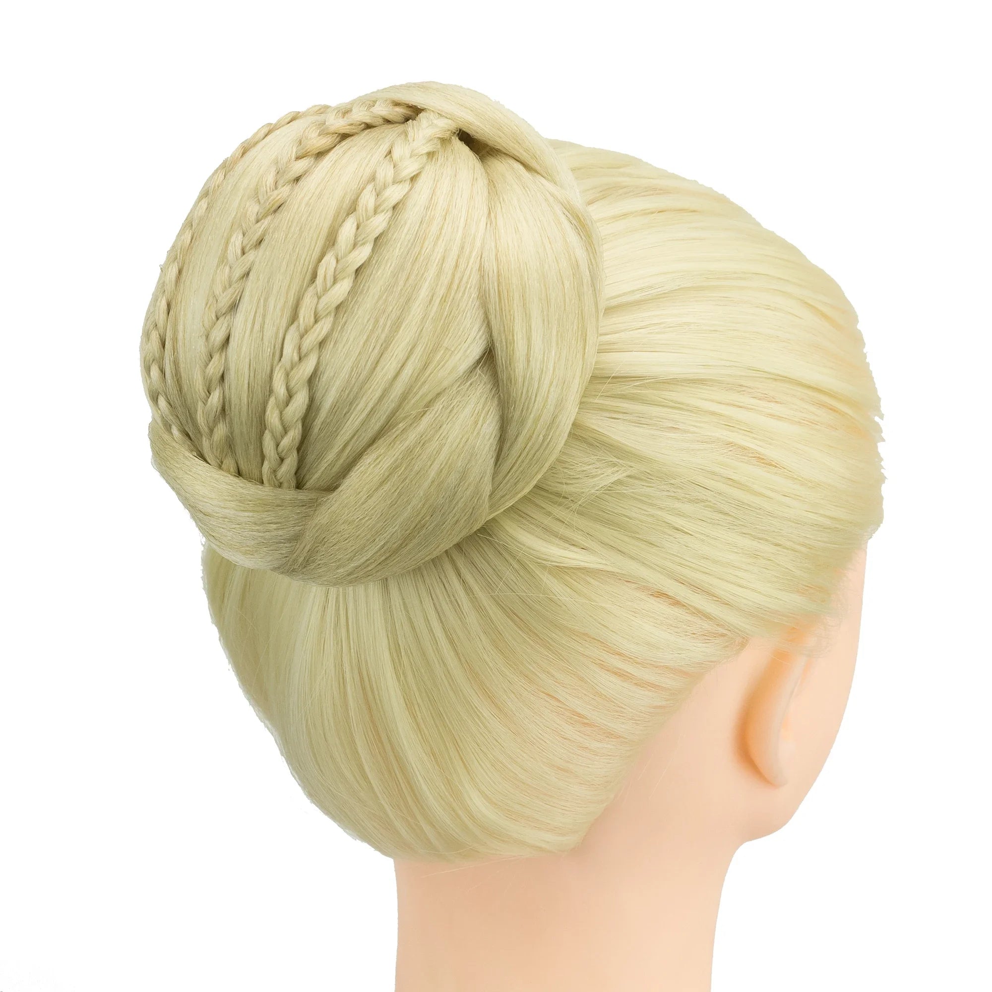 Synthetic Braided Donut Chignon Hair Bun Extension for Elegant Updos - 7