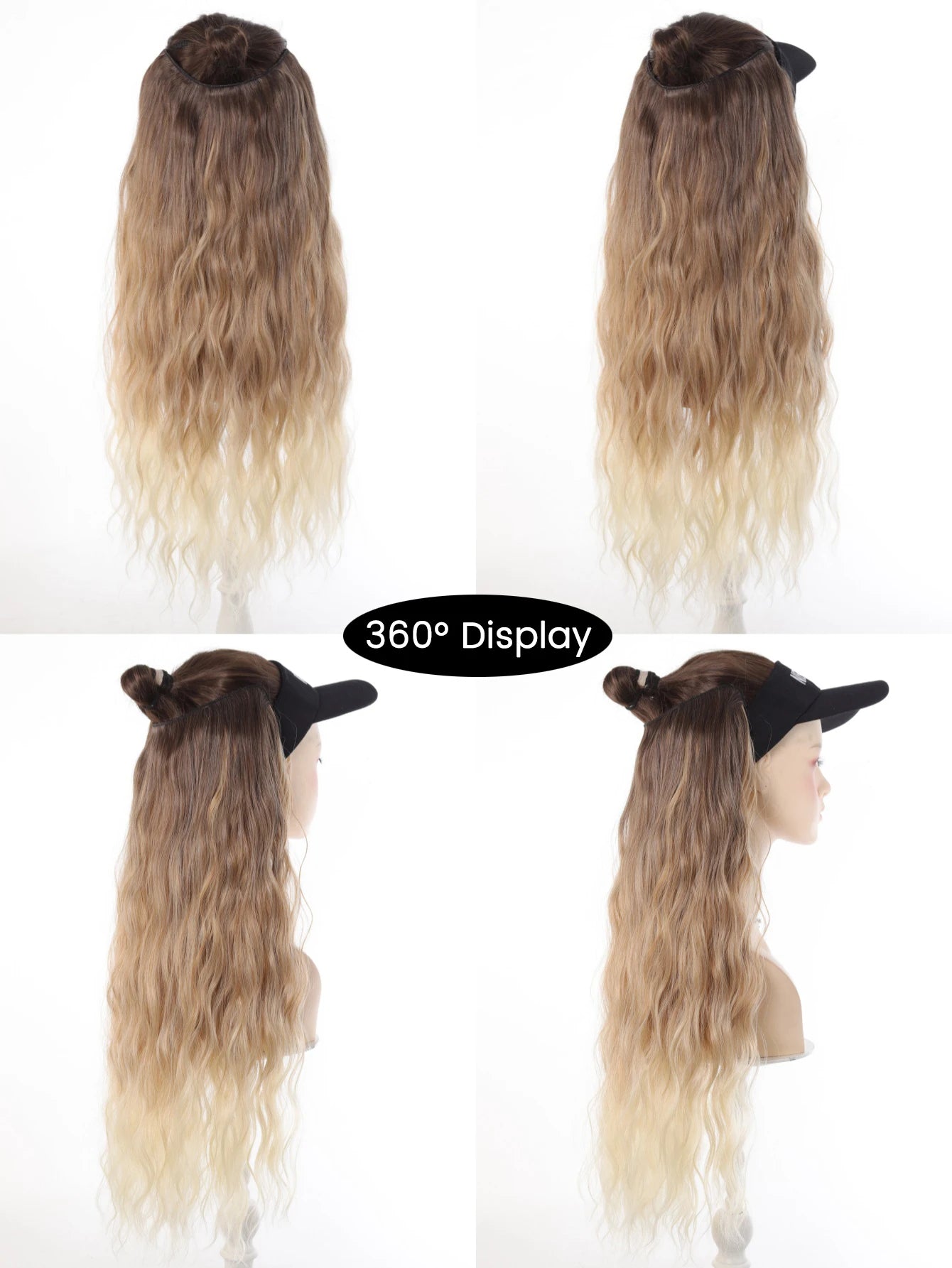 24-Inch V-Shaped Wavy Clip-In Hair Extensions for Instant Volume - 4