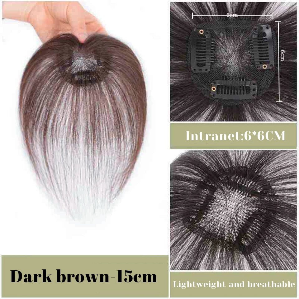 Clip-In Hair Topper Bangs Extension for Natural Volume and Style