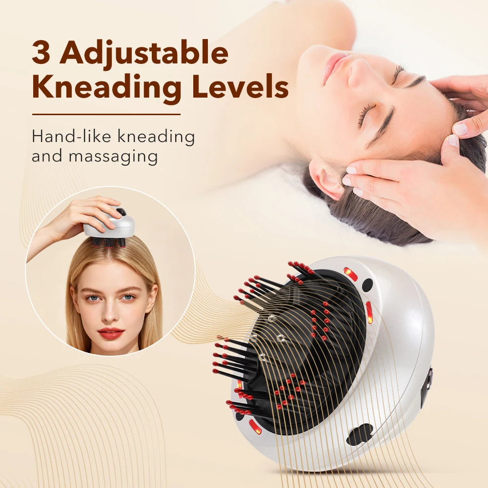 Electric Scalp Massager and Hair Oil Applicator with LED Light Therapy - 9