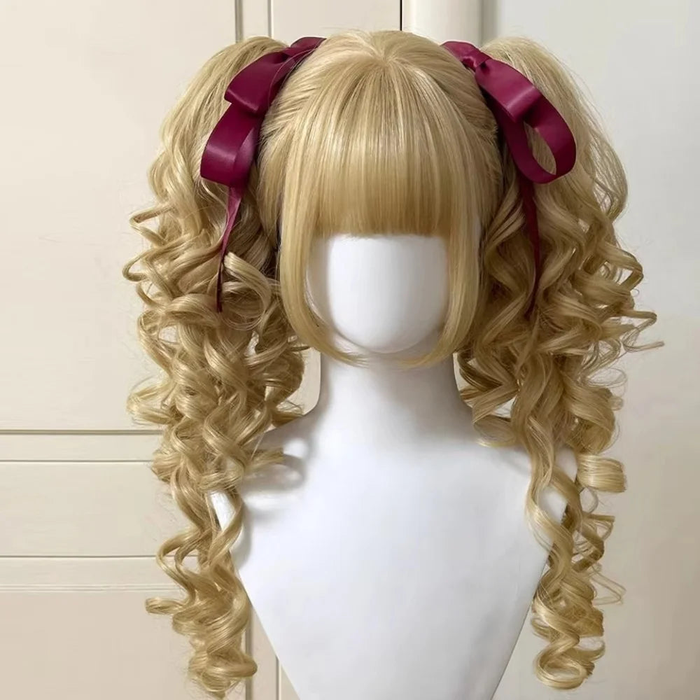 Curly Ponytail Lolita Wig for Cosplay Halloween and Christmas Parties - 17