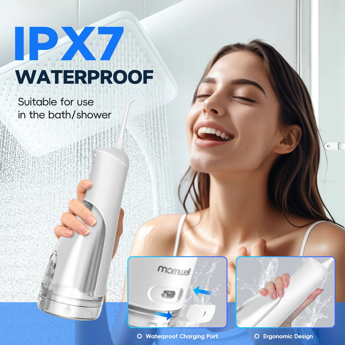 Portable Rechargeable Water Flosser for Deep Teeth and Gum Cleaning