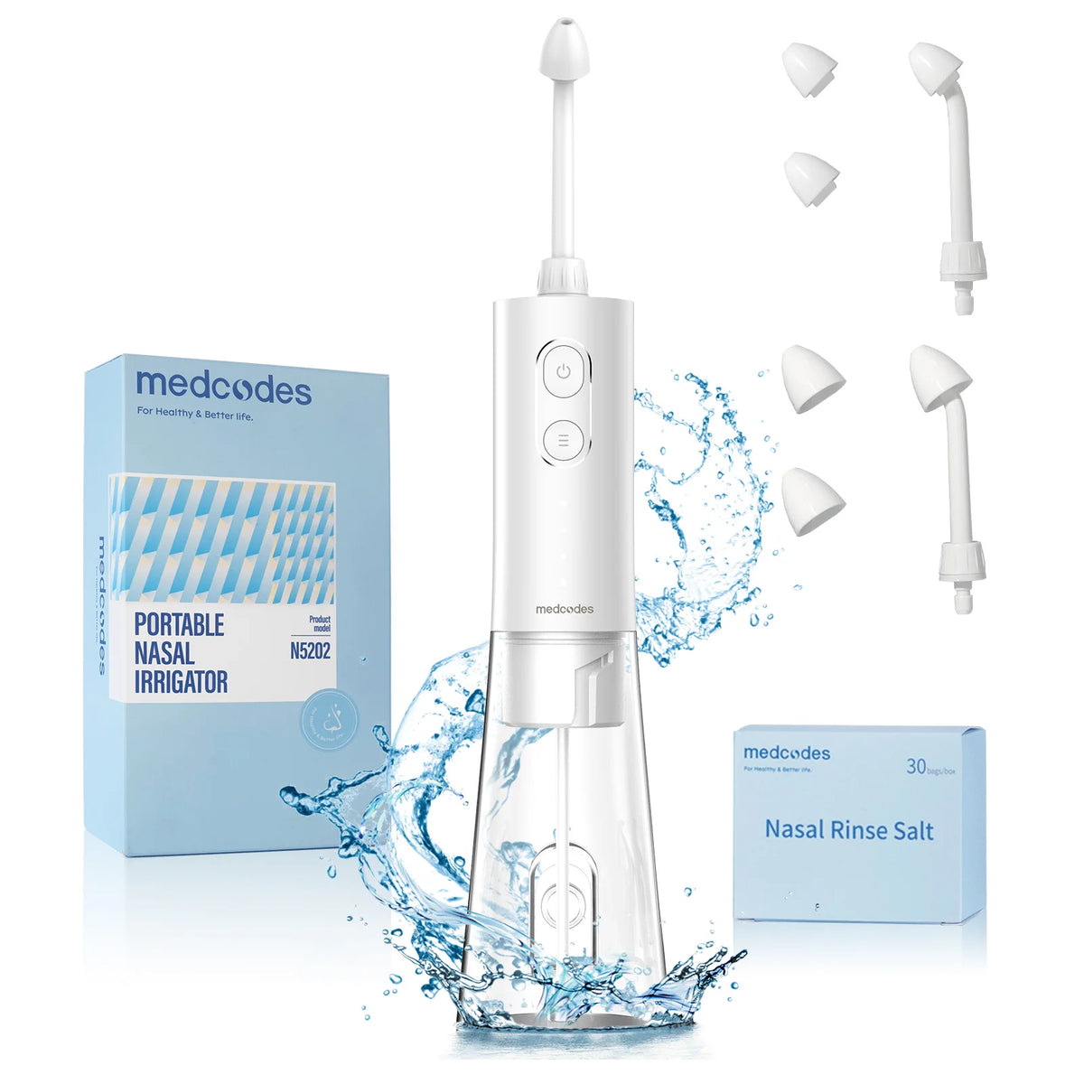 Electric Nasal Irrigator and Sinus Rinse Kit for Effective Allergy Relief