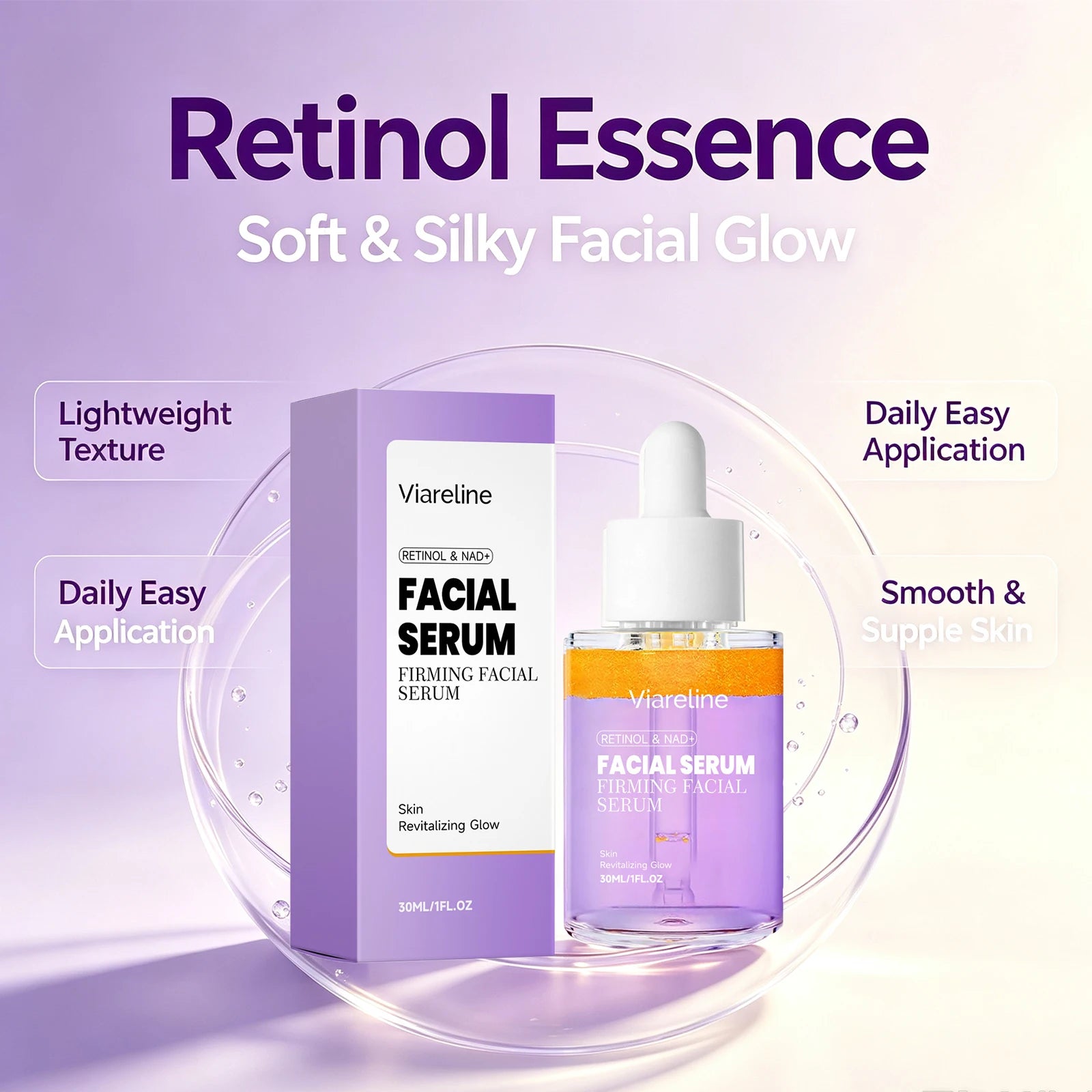 Anti-Aging Retinol Facial Serum for Skin Firming and Fine Line Reduction - 5
