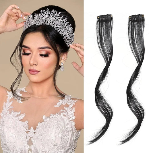 Clip-In Hair Bangs with Side Temples for Instant Volume