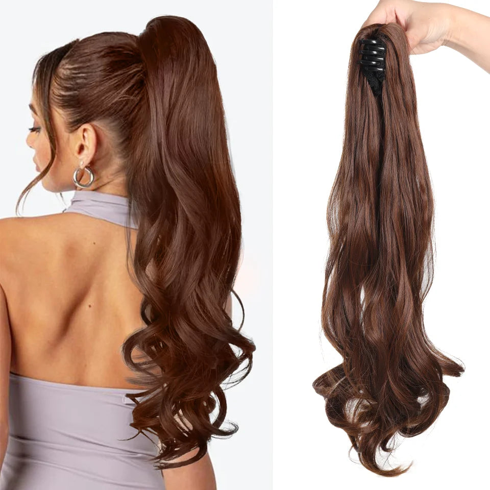 18 Inch Wavy Ponytail Hair Extension Clip-In Hairpiece - 12