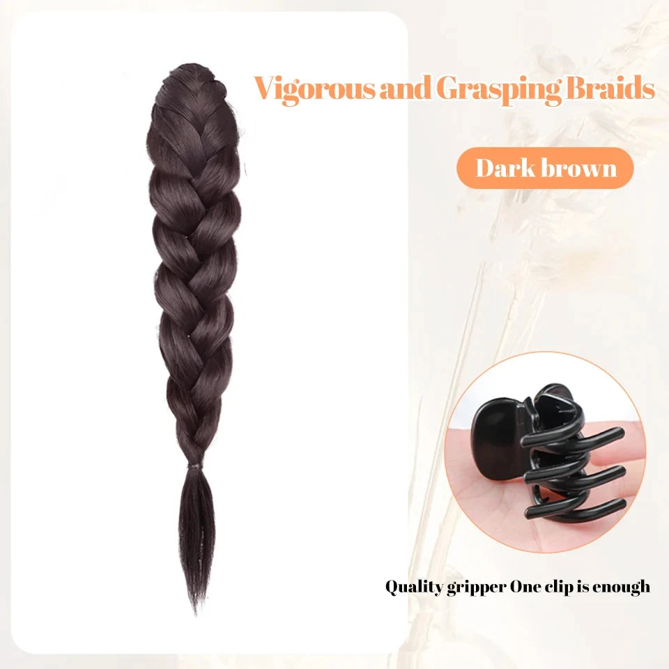 Clip-On Braided Ponytail Hair Extension for Instant Voluminous Styles - 15