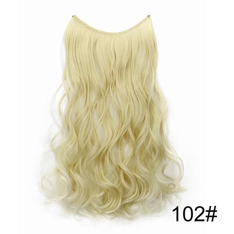 18-Inch Wavy Halo Hair Extension with Invisible Wire - 13