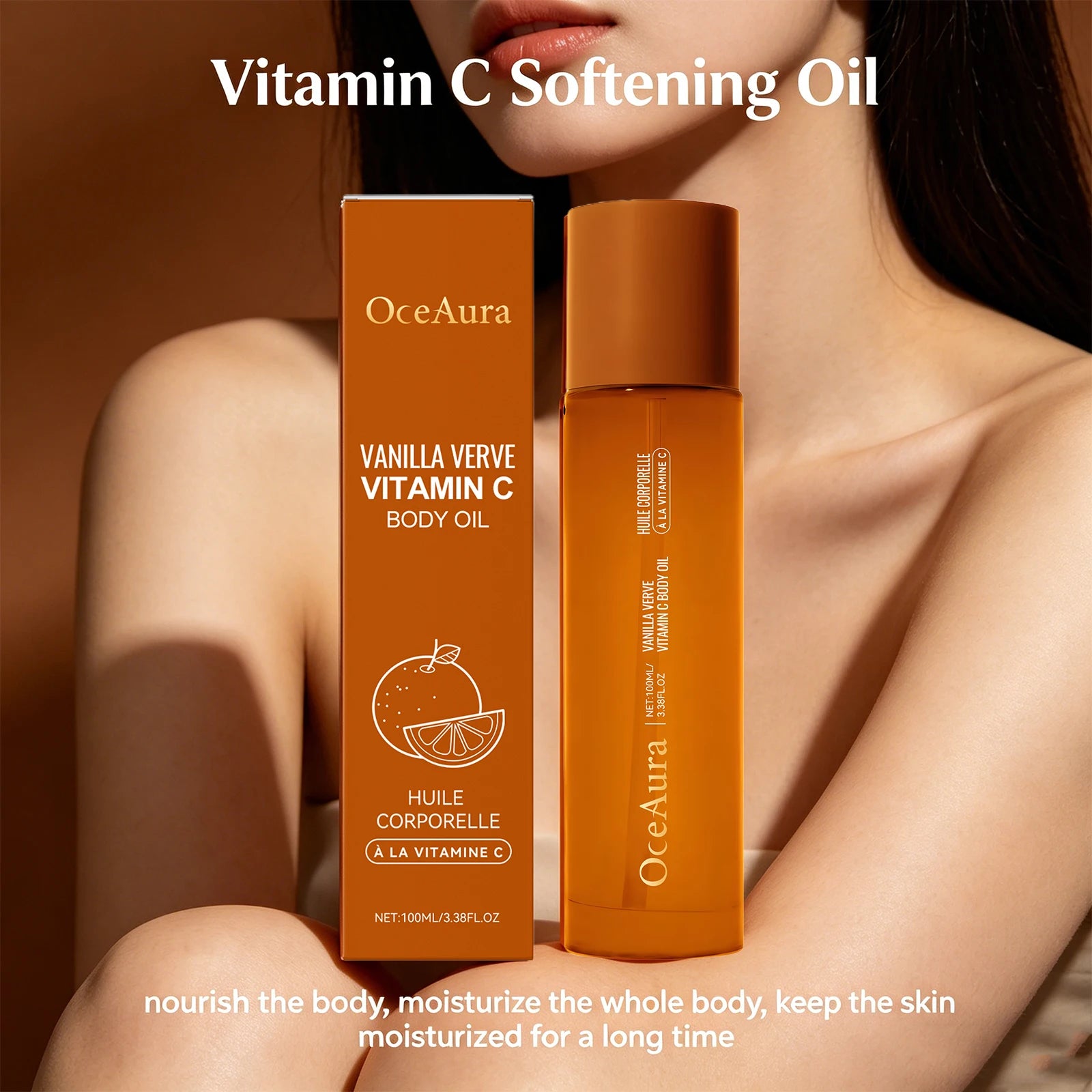 Vitamin C Brightening Body Oil for Deep Hydration and Radiant Skin - 1