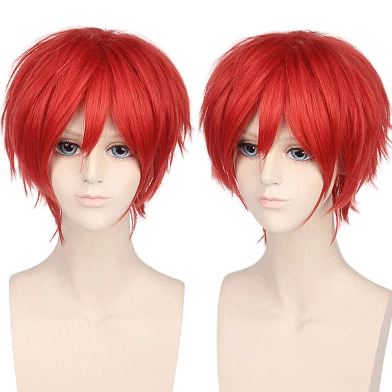 Short Curly Cosplay Wig with Bangs for Costume Parties and Daily Wear