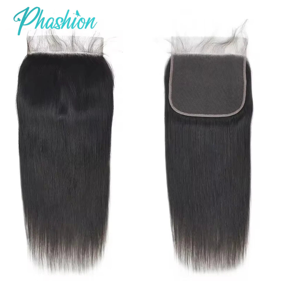 Transparent Lace Human Hair Closure for Natural Parting