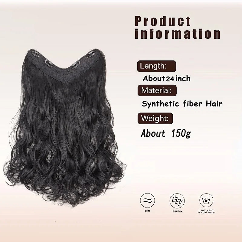 24-Inch Long Wavy Clip-In Hair Extension for Instant Volume - 8