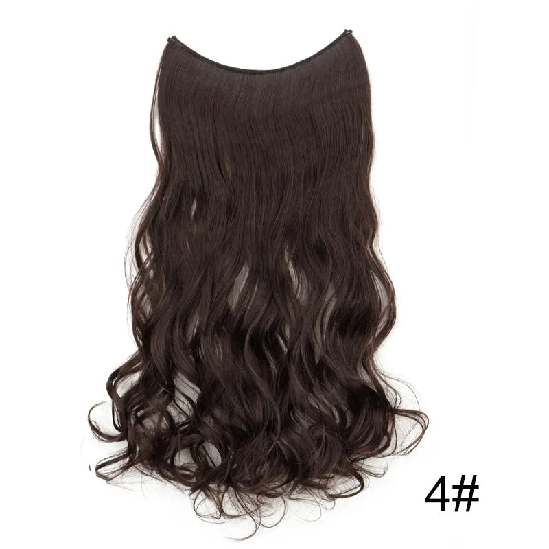 18-Inch Wavy Halo Hair Extension with Invisible Wire - 19