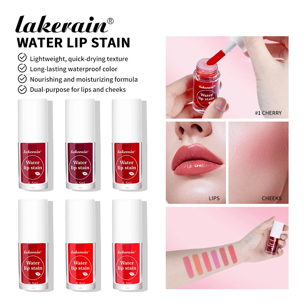 Waterproof Liquid Lip Stain and Cheek Tint for Long-Lasting Natural Color