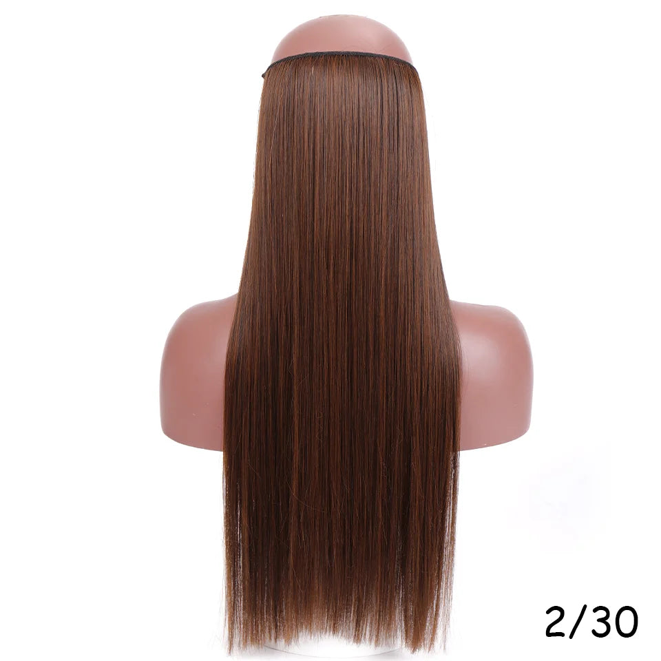 22-Inch Invisible Wire Hair Extensions for Instant Length