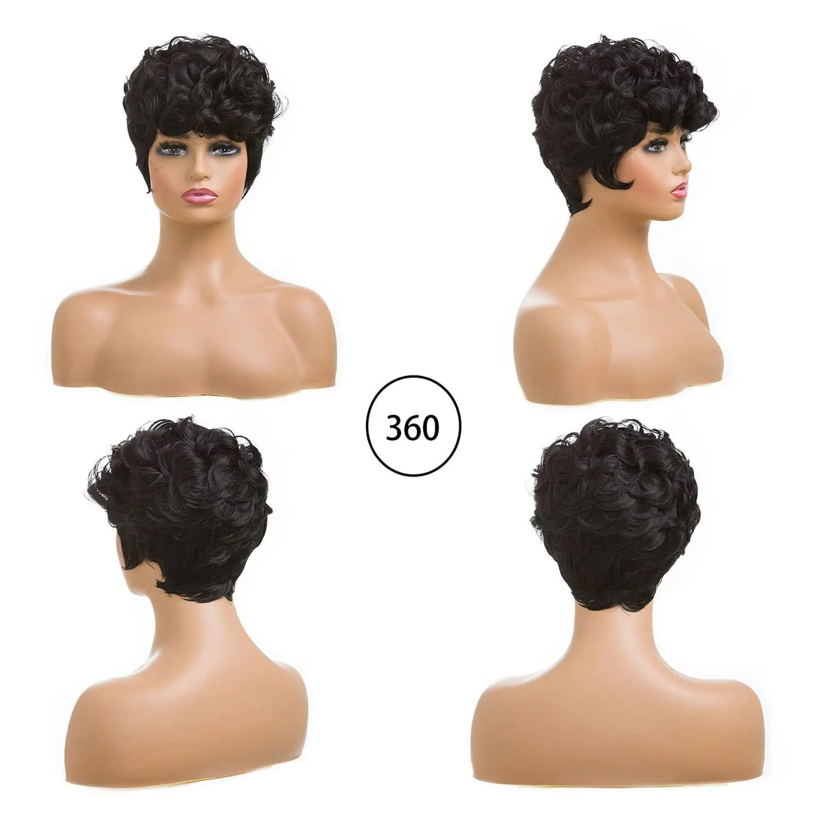 Short Curly Pixie Cut Wig for Daily Wear