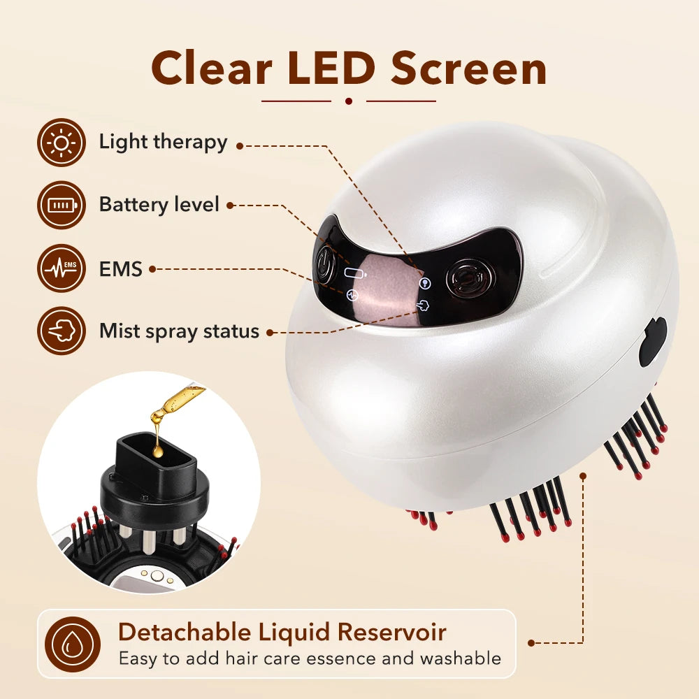 Electric Scalp Massager and Hair Oil Applicator with LED Light Therapy - 13