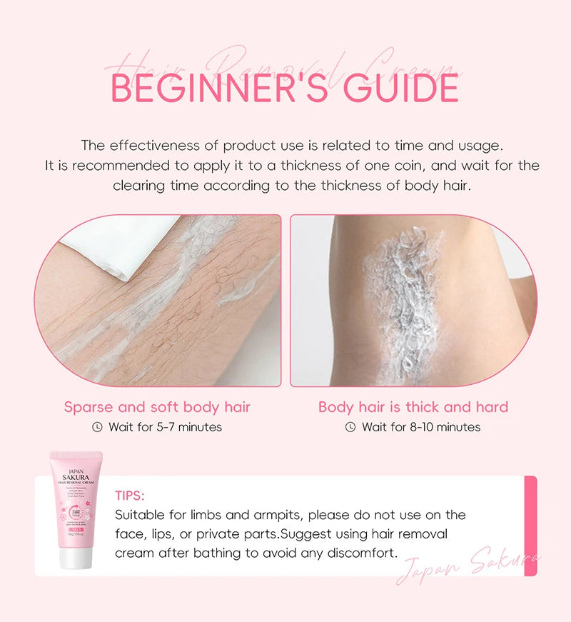 Painless Gentle Hair Removal Cream for Face and Body - 17
