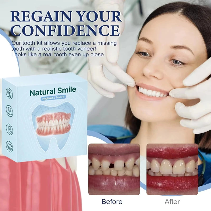 Comfortable Silicone Cosmetic Dentures for a Natural Smile Enhancer