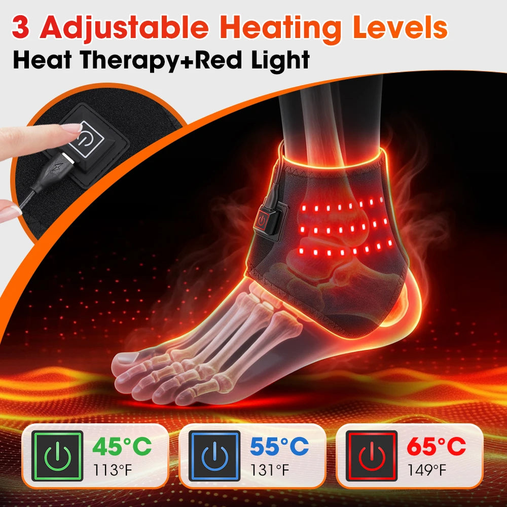 3-in-1 Red Light Therapy Wrap for Foot Ankle and Wrist Pain Relief