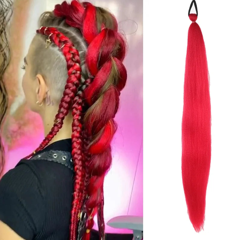 26" Long Ombre Synthetic Braiding Ponytail Extension