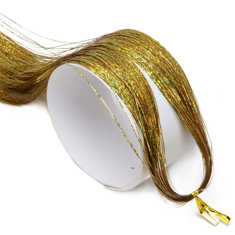 Sparkle Rainbow Hair Tinsel Extensions for Parties - 11