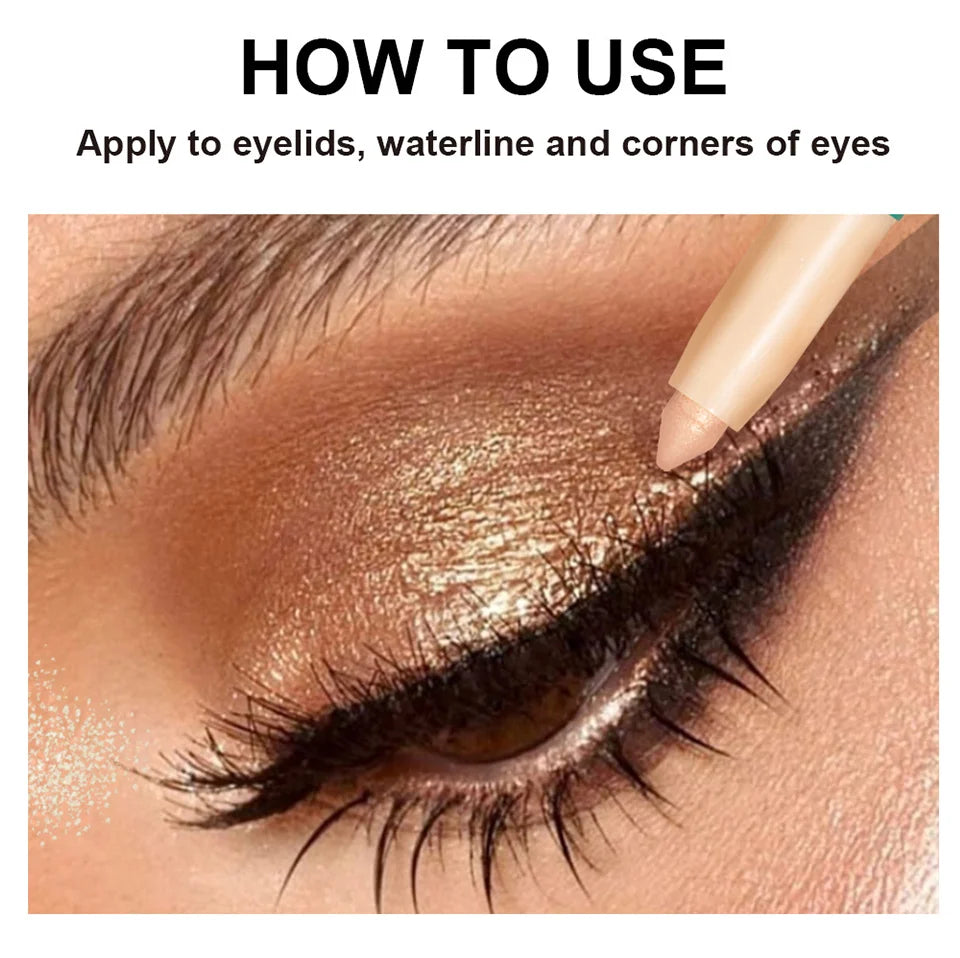 Waterproof Shimmer Eyeshadow Stick for Radiant Eye Brightening