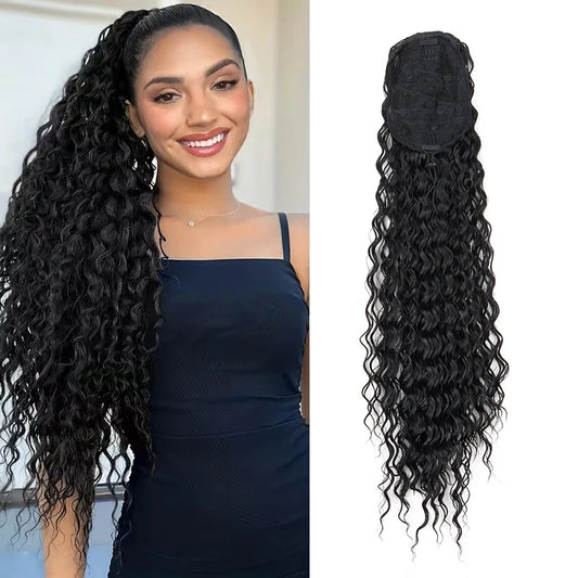 22-Inch Curly Drawstring Ponytail Hair Extension