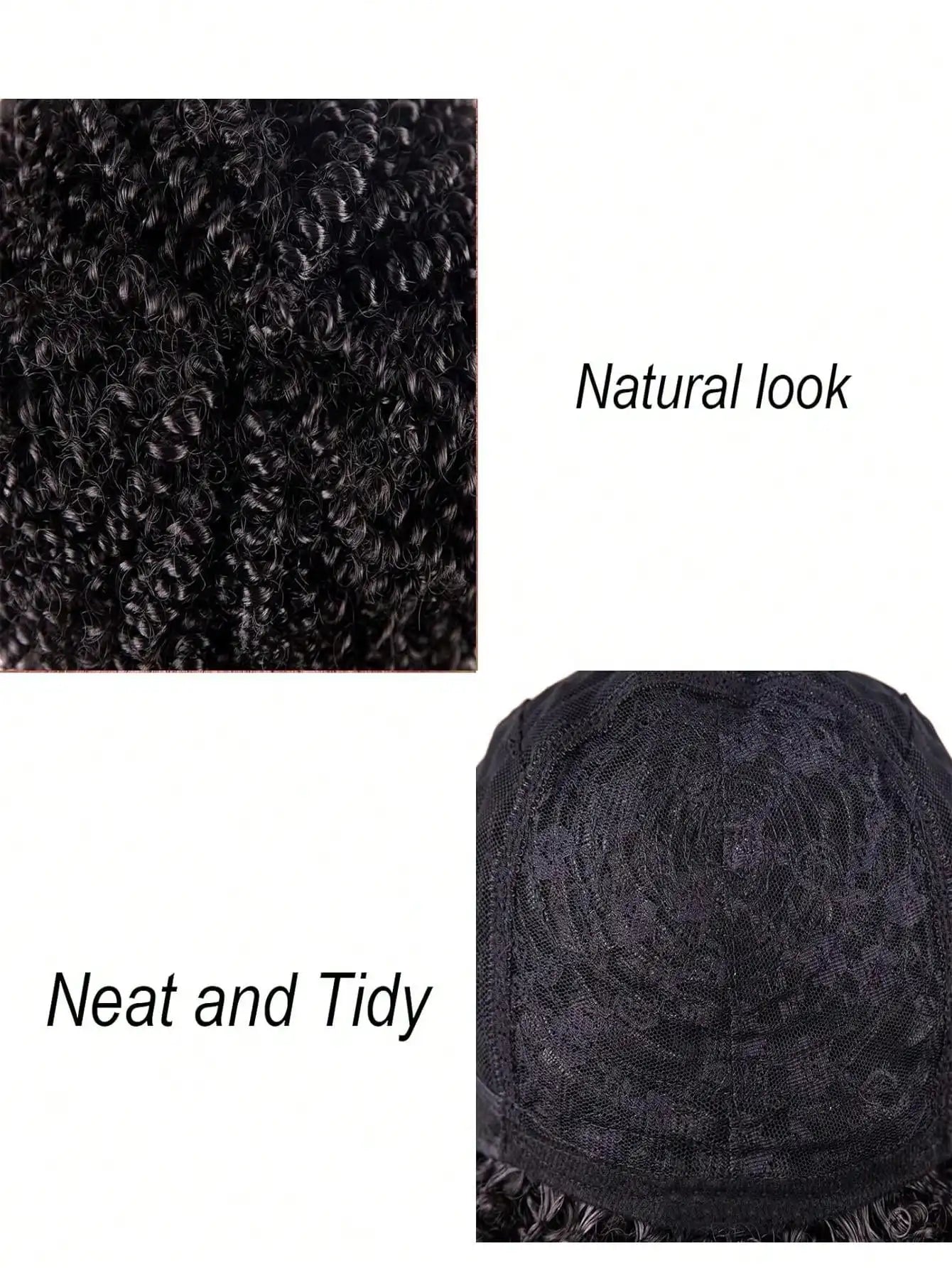 Short Curly Afro Wig with Bangs for Daily Style - 5