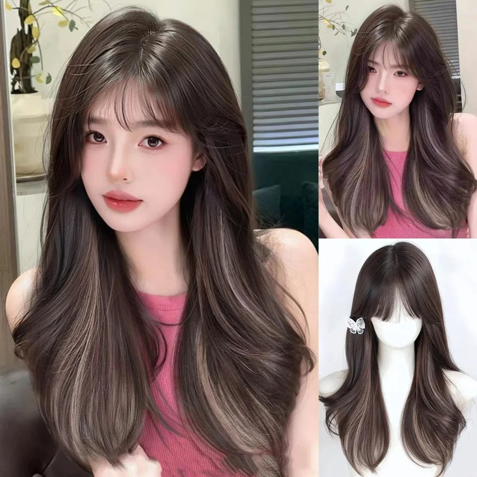 Long Wavy Blonde Cosplay Wig with Bangs - 60