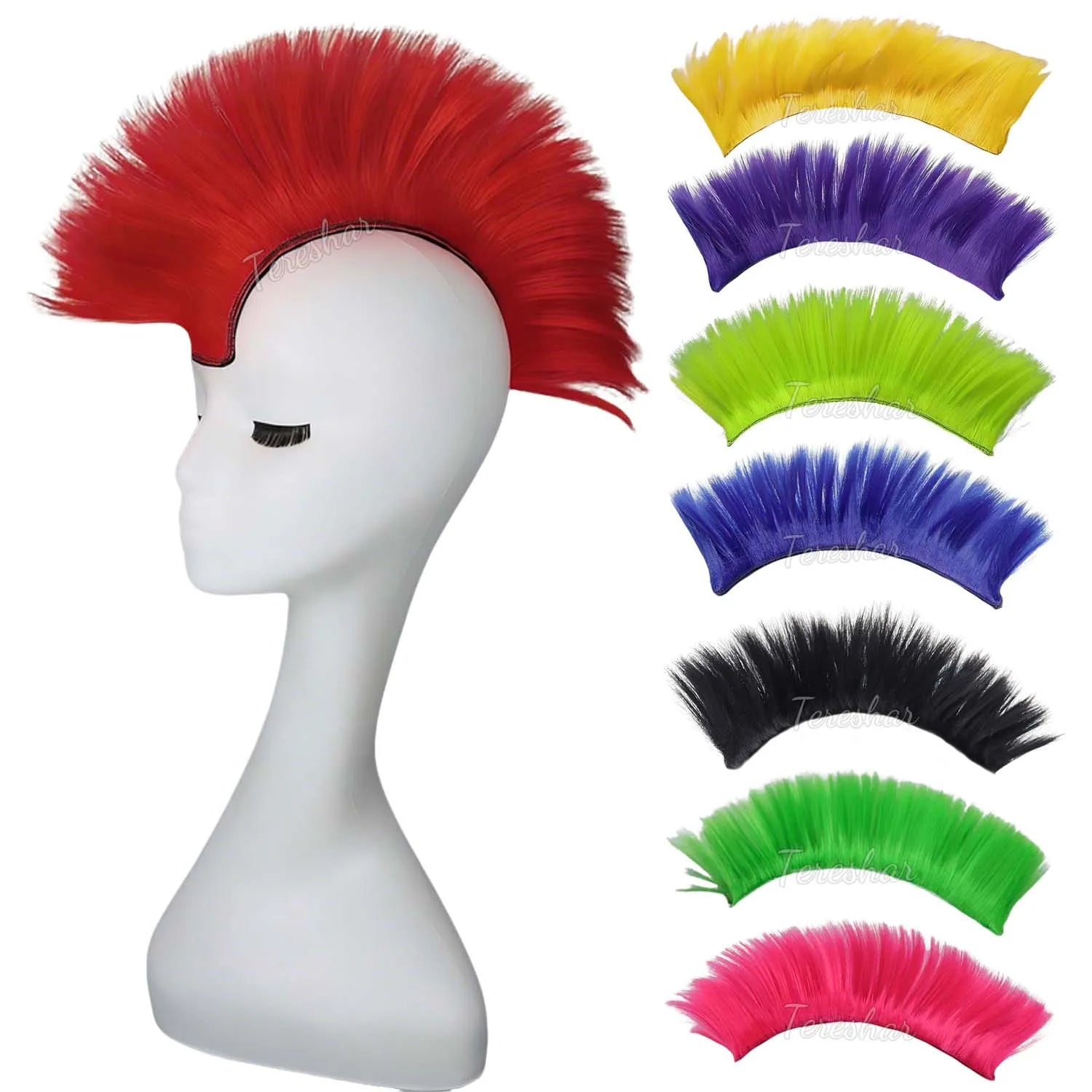 Colorful Mohawk Wig for Cosplay Costume Parties and Crazy Hair Days - 1