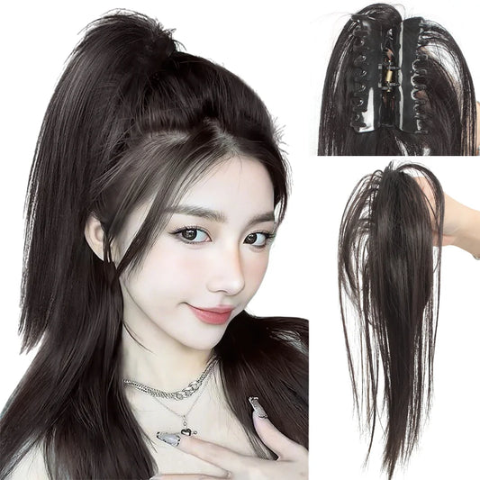 10-Inch Straight Claw Clip Ponytail Hair Extension