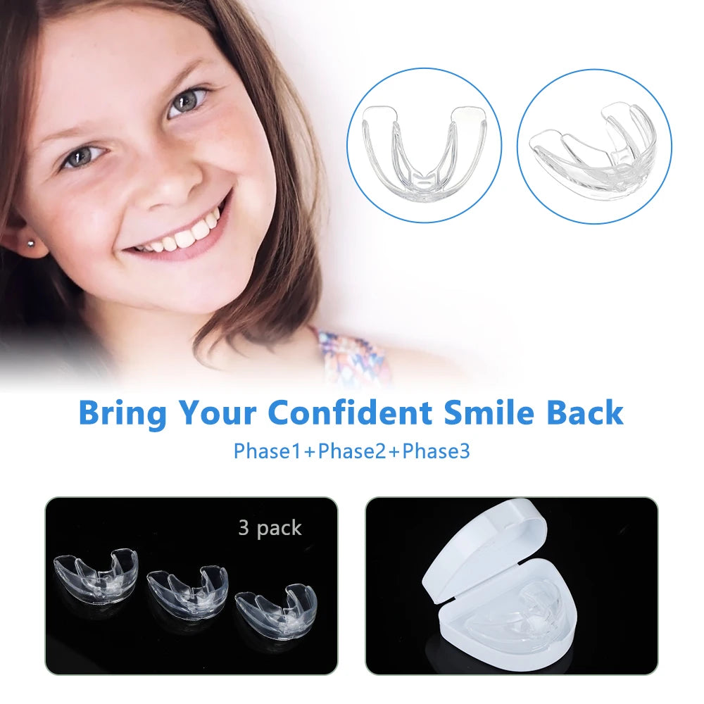 3-Stage Orthodontic Alignment Trainer Set for Kids Teeth Straightening
