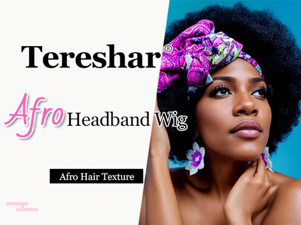 Short Kinky Curly Afro Puff Headband Wig for Daily Use