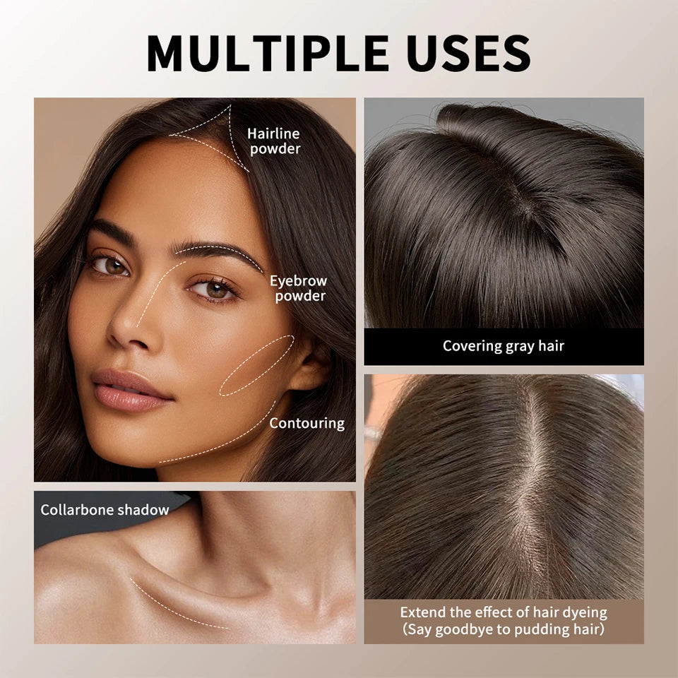 Waterproof Hairline Shadow and Root Cover Up Powder Palette - 13