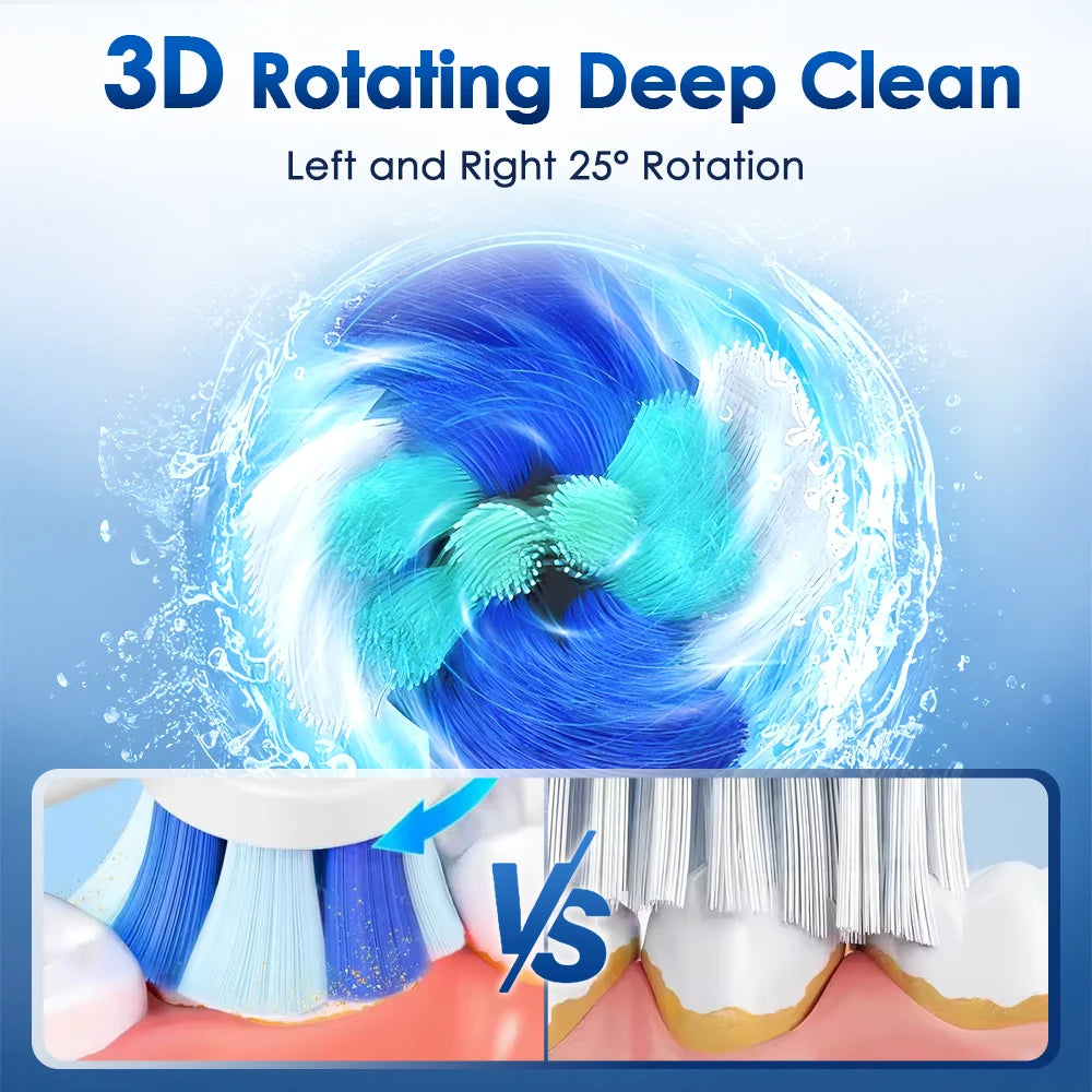 3D Rotating Electric Toothbrush for Adults with 5 Deep Cleaning Modes - 2