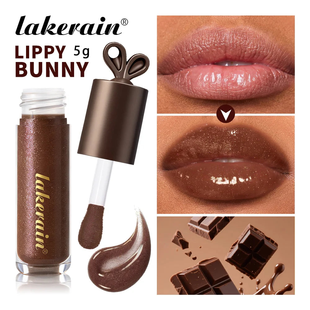 Honey and Chocolate Moisturizing Lip Gloss Set for Hydrated Lips