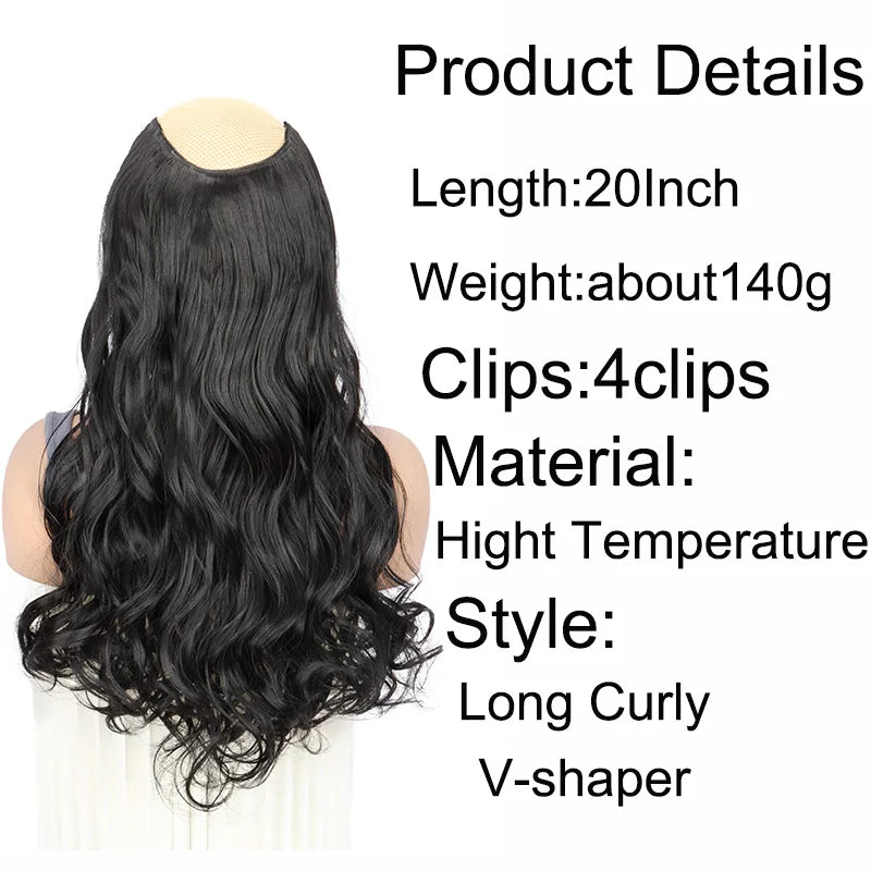 20-Inch Long Curly Clip-In Hair Extensions - 2