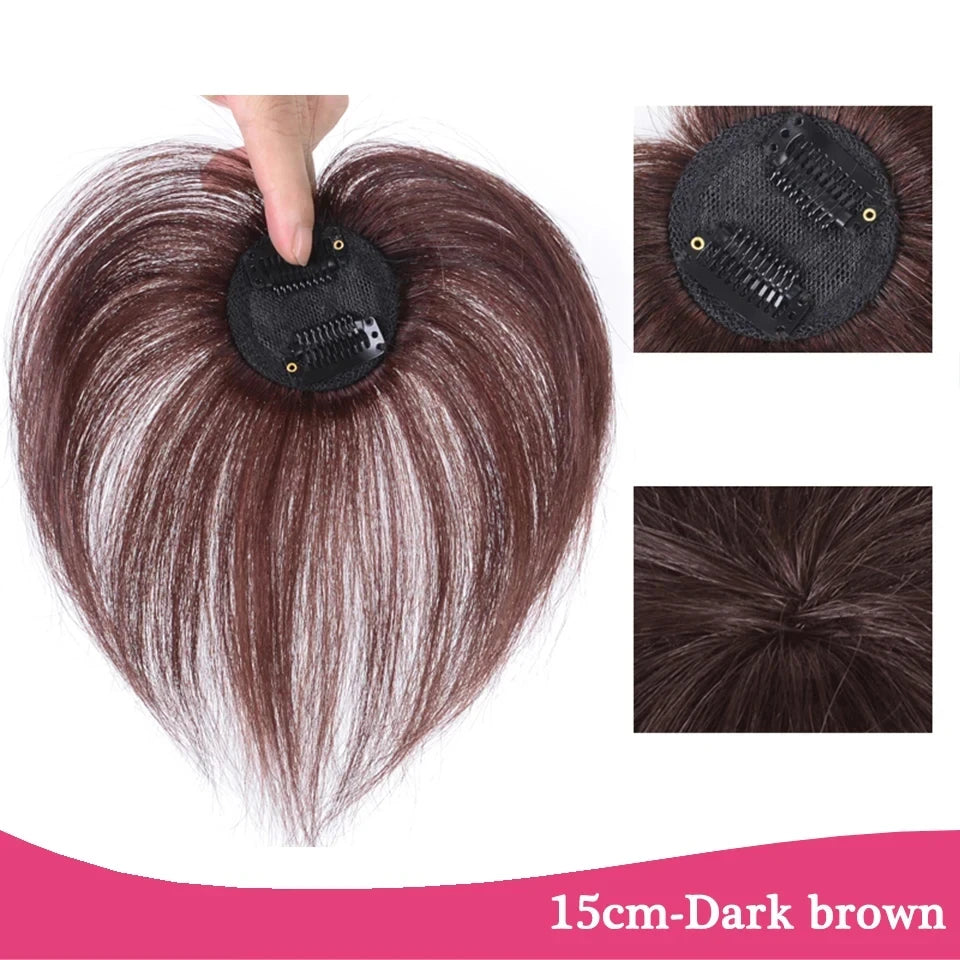 Clip-In Hair Topper Bangs Extension for Natural Volume and Style - 51