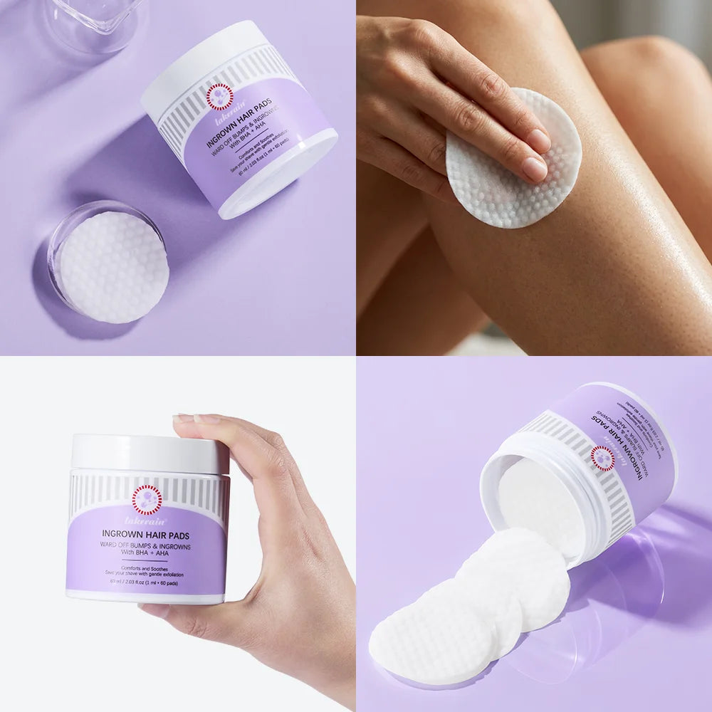 Exfoliating Ingrown Hair Treatment Pads for Razor Bumps and Irritation - 15