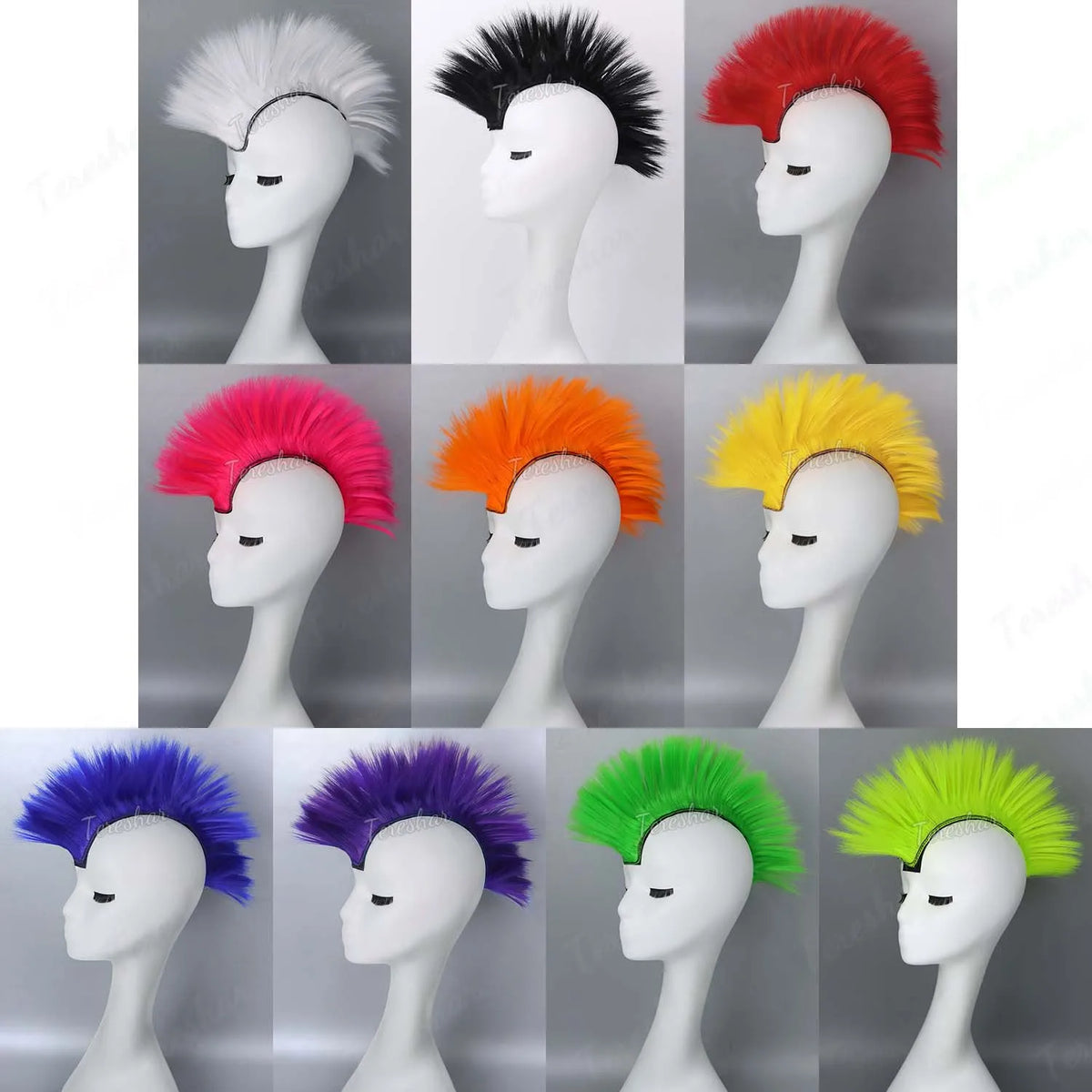 Colorful Mohawk Wig for Cosplay Costume Parties and Crazy Hair Days
