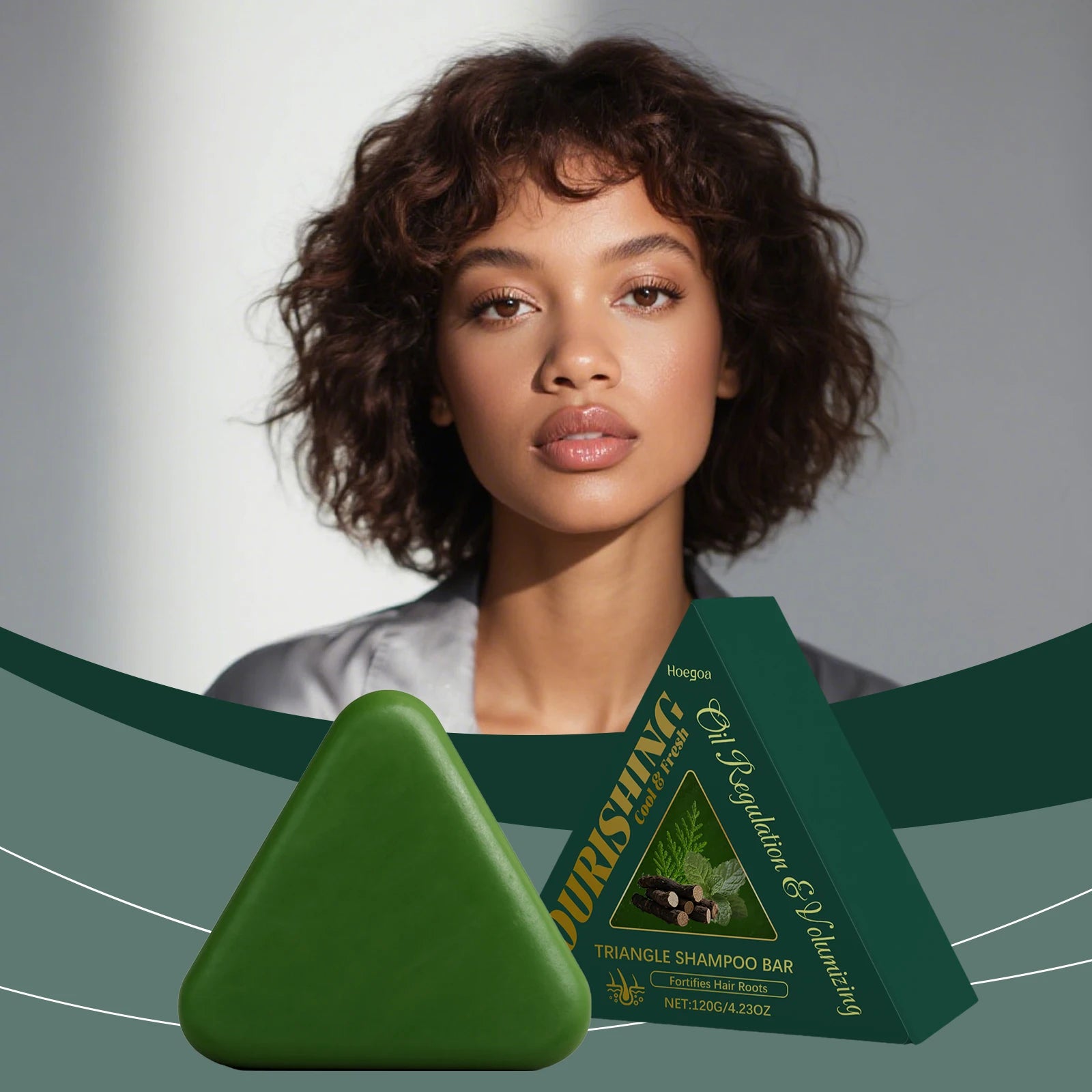 Herbal Triangle Shampoo Bar for Hair Growth and Deep Scalp Cleansing - 7