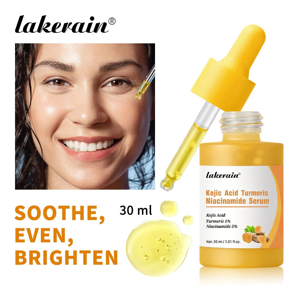 Brightening Turmeric and Kojic Acid Serum for Radiant Even Skin Tone