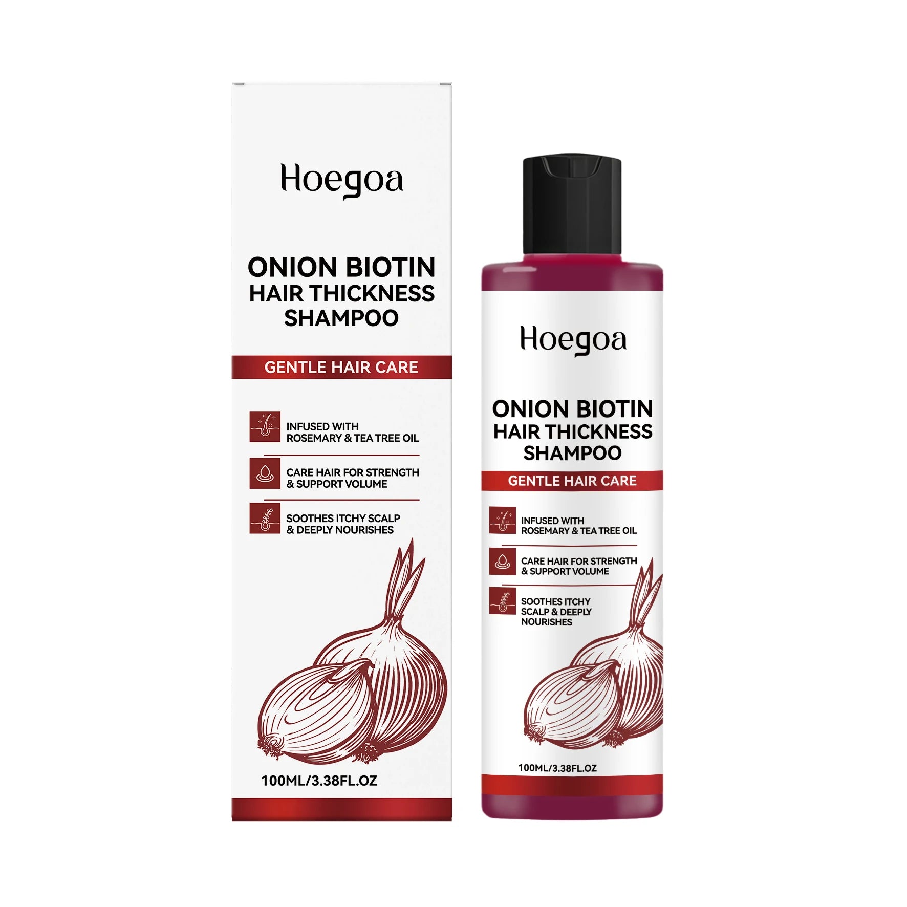 Onion Biotin Shampoo for Thicker Voluminous Hair and Scalp Nourishment - 18