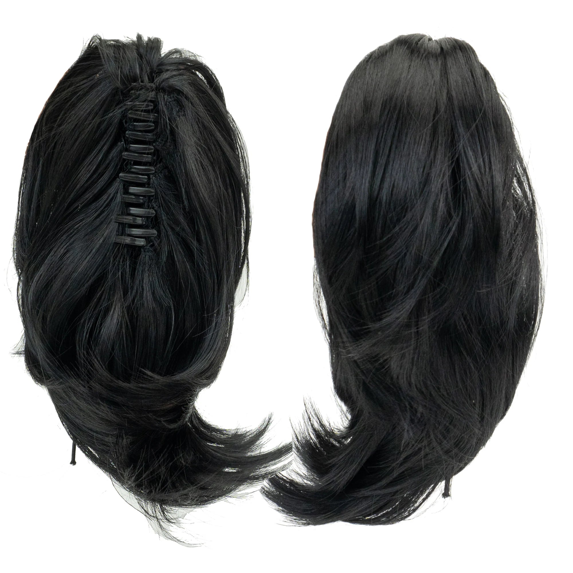 Short Straight Synthetic Claw Ponytail Hair Extension - 7