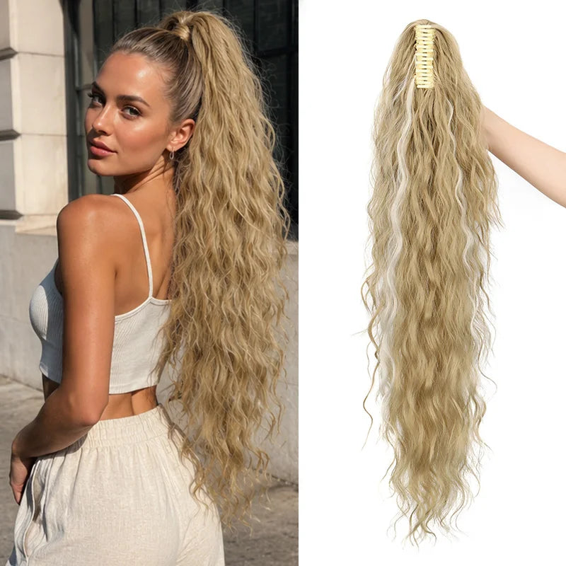 30-Inch Wavy Claw Clip Ponytail Extension