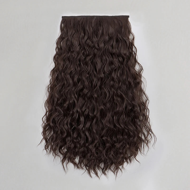 18-Inch Wavy Curly One-Piece Clip-In Hair Extension